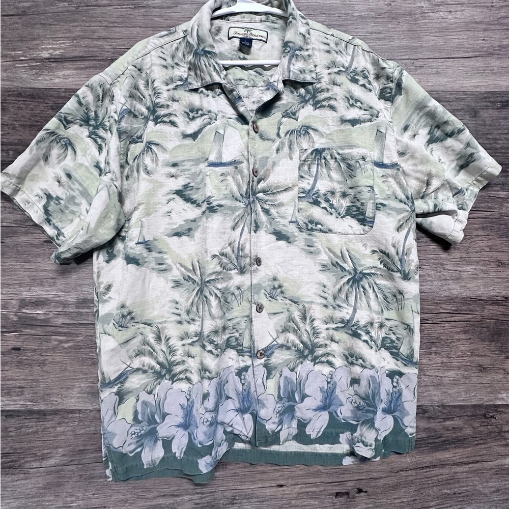 Tommy Bahama Green Casual Button Down Shirt